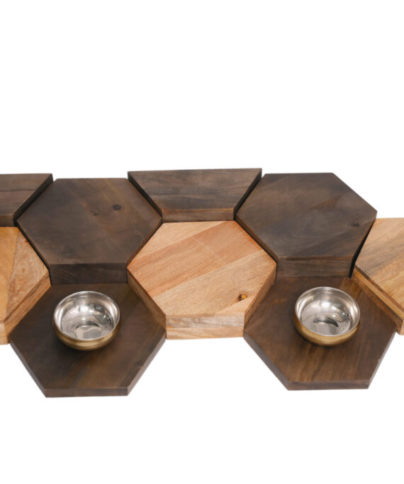 Wooden Hexagon Riser (9 Pcs Set)